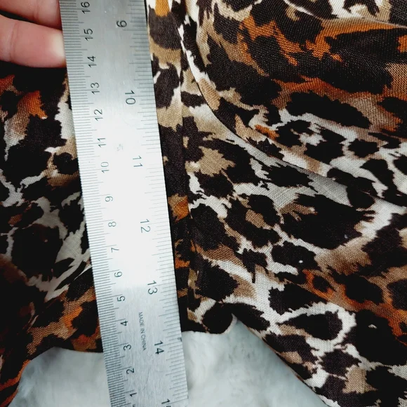 New Veronica Beard Oksana Linen Leopard Pant in Brown Multi P3613 - Picture 6 of 9